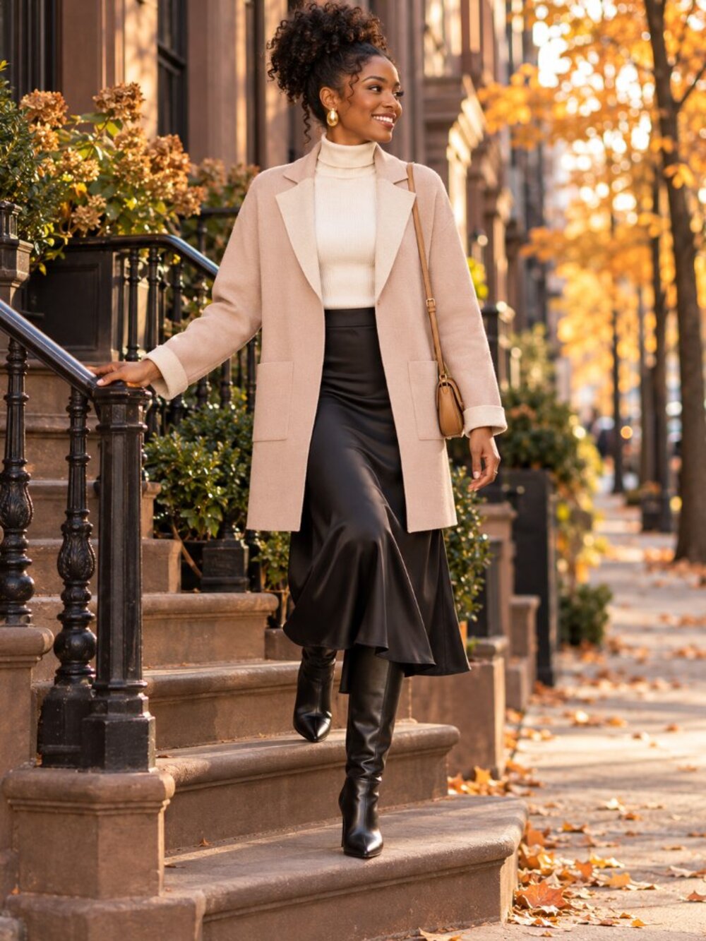 Halogen Open Front Knit Coat Taupe Oatmeal Contrast Lapel Patch Pockets XS NWT
